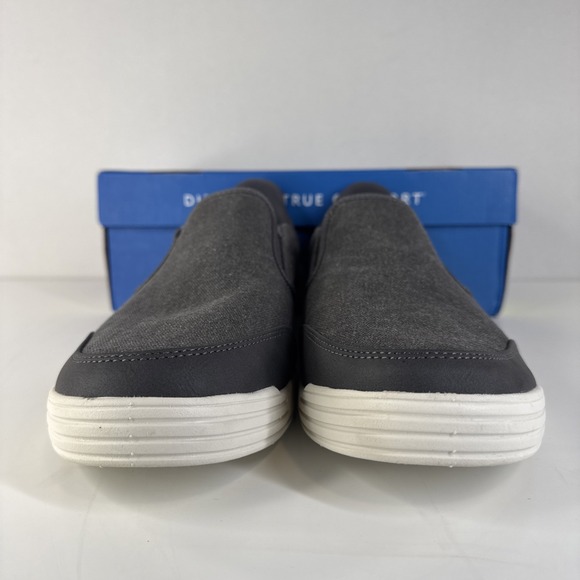 Nunn Bush Mens Slip On Shoes Gray Canvas Size 12 Comfort New In Box - Picture 3 of 12